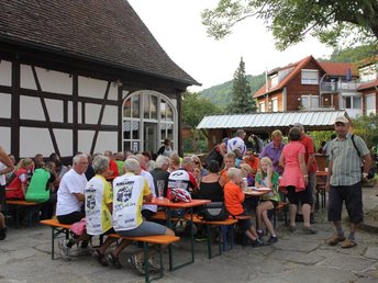Feier bei der Tour de Hohenlohe